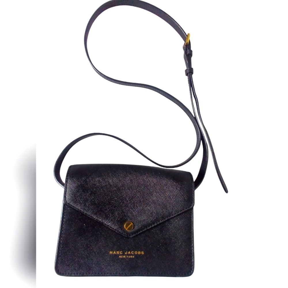 Marc Jacobs Black Saffiano Leather Crossbody Bag